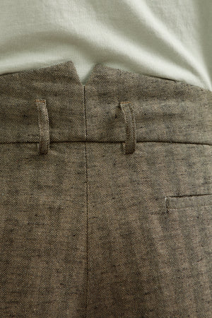 MINIERA hemp cotton herringbone green 3137