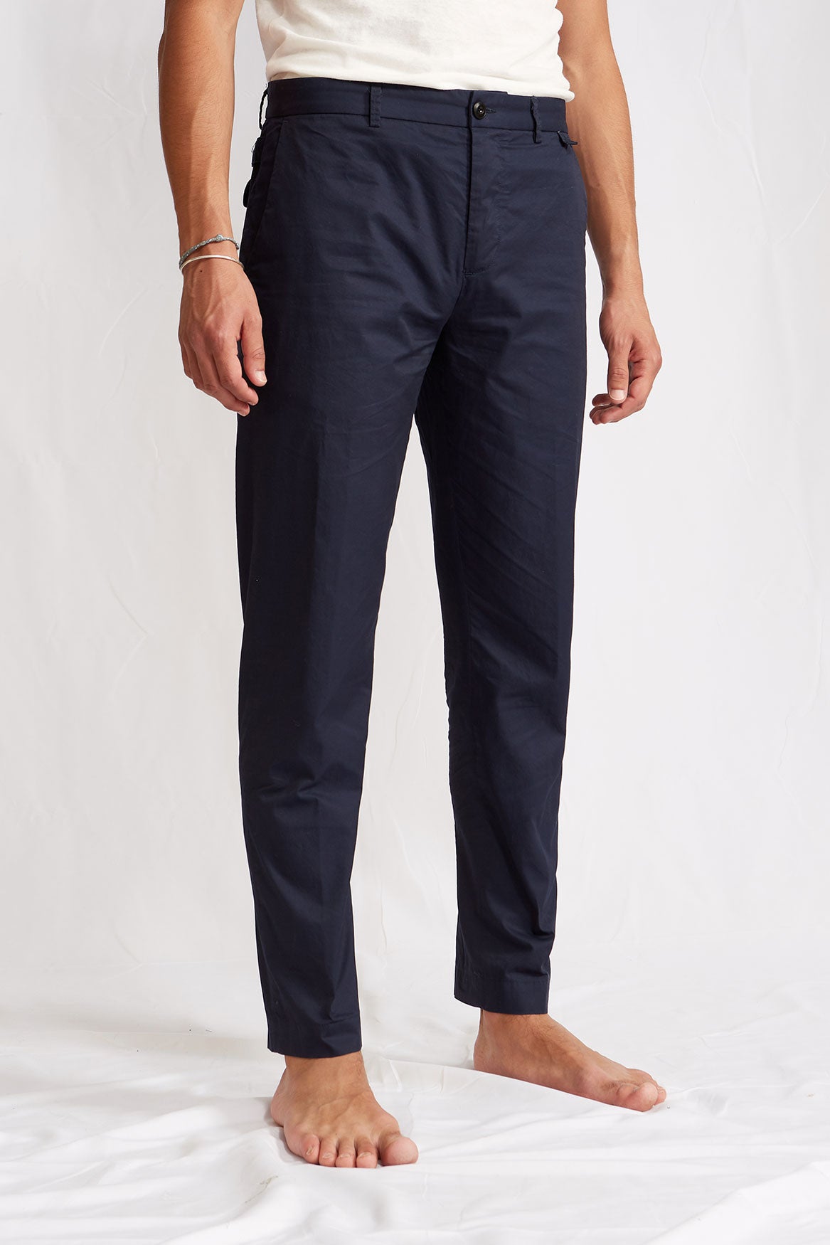 officer HARD TWIST cotton navy 1151