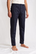 officer HARD TWIST cotton navy 1151