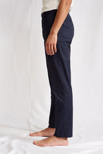 officer HARD TWIST cotton navy 1151