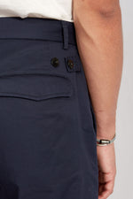 officer HARD TWIST cotton navy 1151
