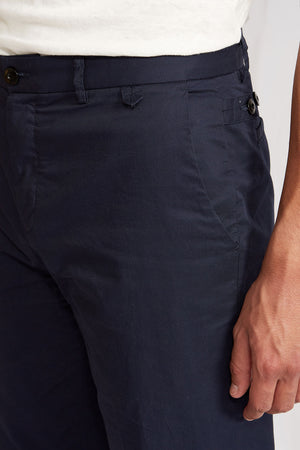 officer HARD TWIST cotton navy 1151