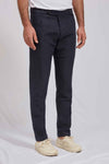 PAUL hemp cotton herringbone navy 3136