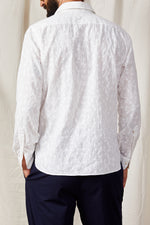 camicia pop over con fiore ricamato 0146