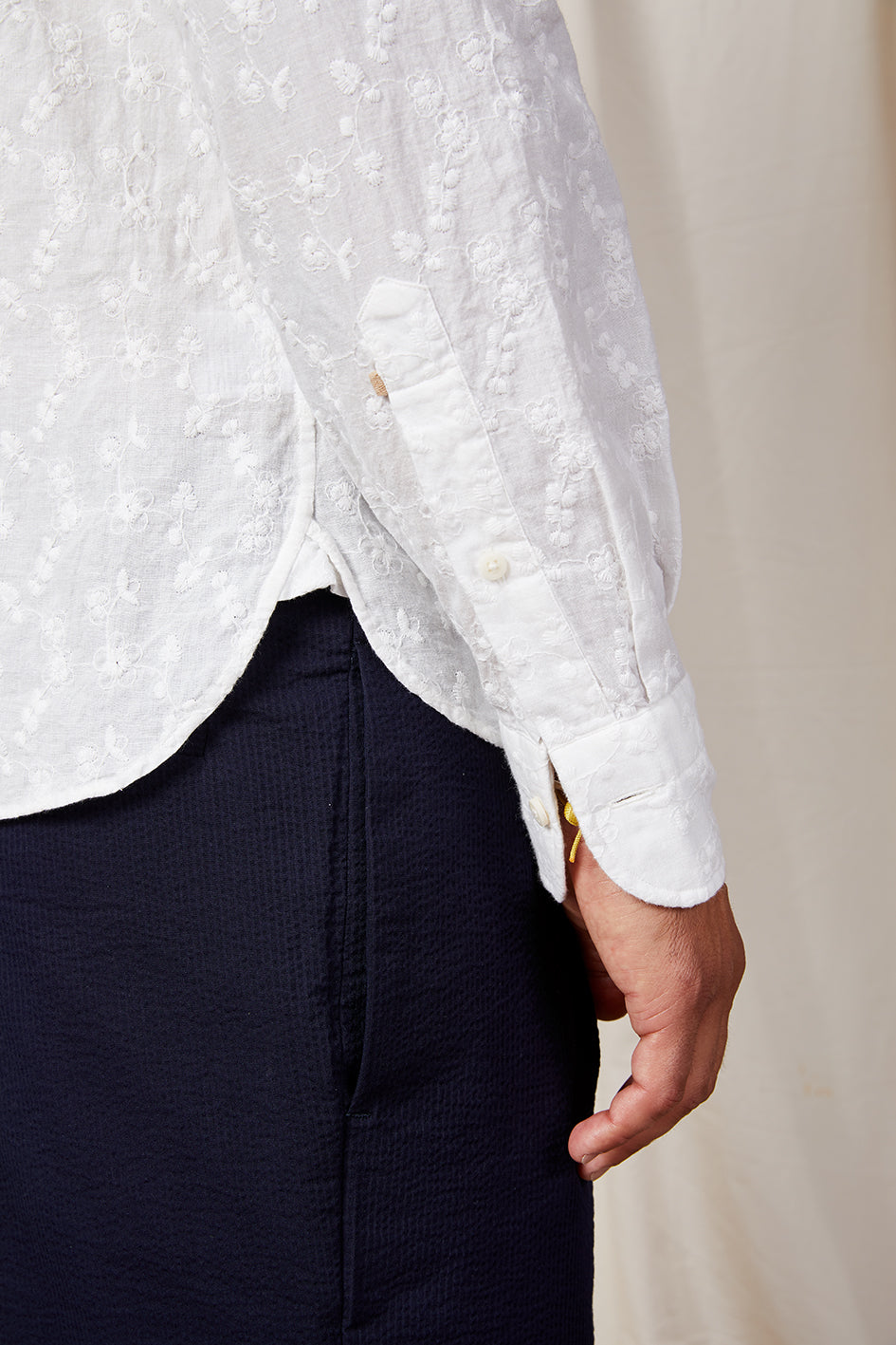 camicia pop over con fiore ricamato 0146