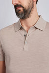 colletto polo merino sabbia