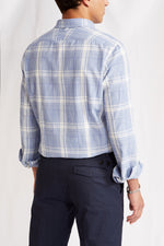 Liberty cotton linen fused check 1122