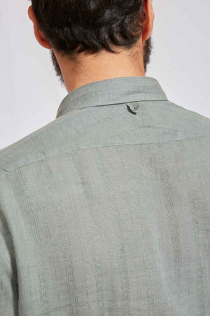STUDIO hundred natural dobby linen sage 3107