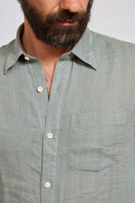 STUDIO hundred natural dobby linen sage 3107