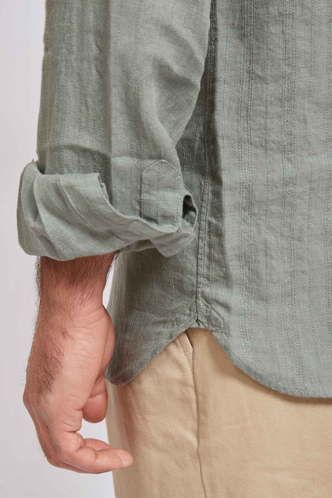 STUDIO hundred natural dobby linen sage 3107
