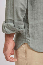 STUDIO hundred natural dobby linen sage 3107