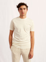 round collar butter merino