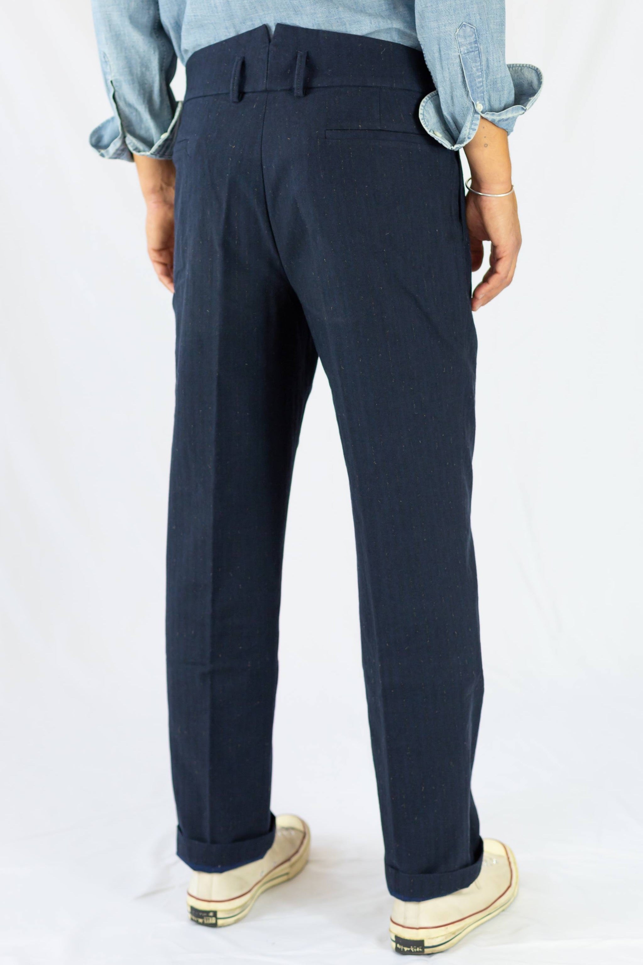 MINIERA fantasia righe blu navy 1257