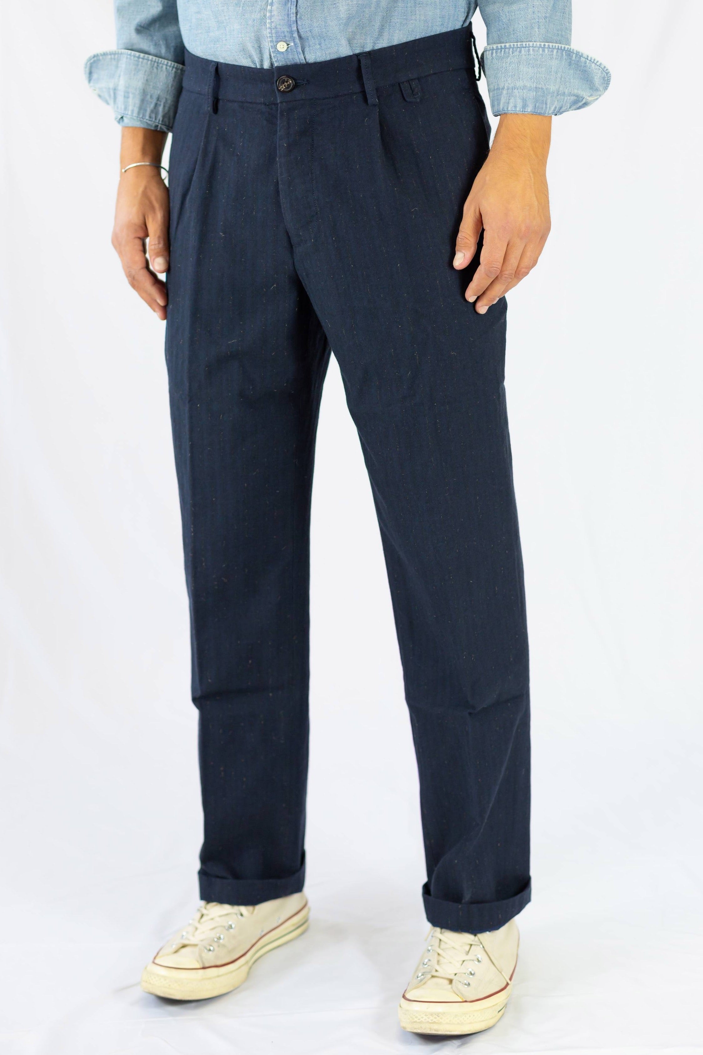 MINIERA fantasia righe blu navy 1257